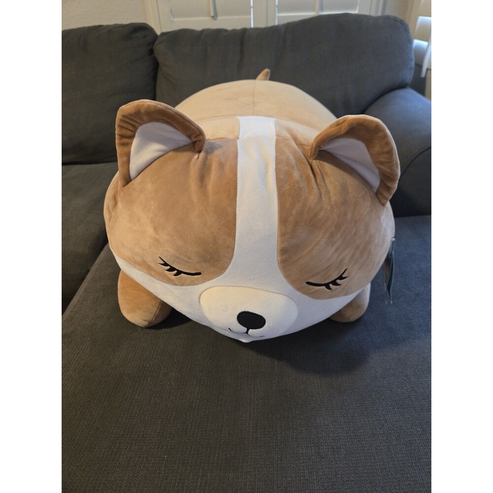 Large Big Jumbo Squishmallow Regina Sleep A Mallow Rare VHTF Corgi Dog Free Ship